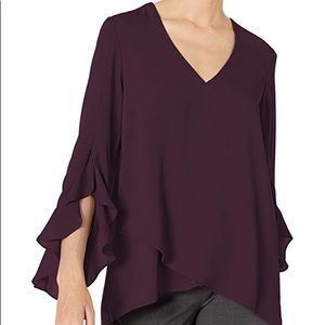 Karen Kane Burgundy Blouse XS